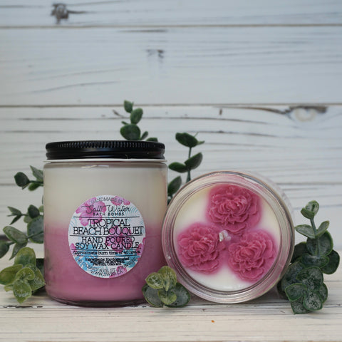 Tropical Beach Bouquet Soy Wax Candle