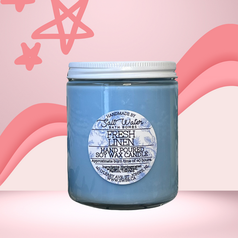 Fresh Linen Soy Wax Candle - 8oz