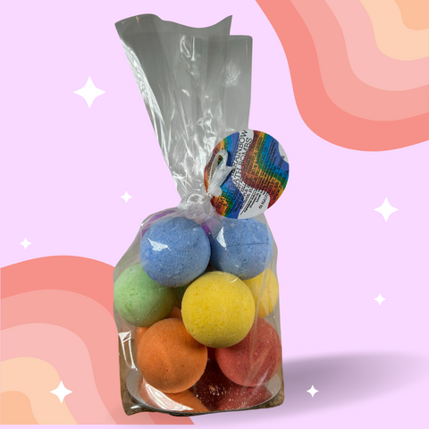 Smell the Rainbow Mini Bath Bombs - 12 Pack