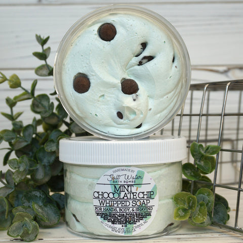 Mint Chocolate Chip Whipped Soap